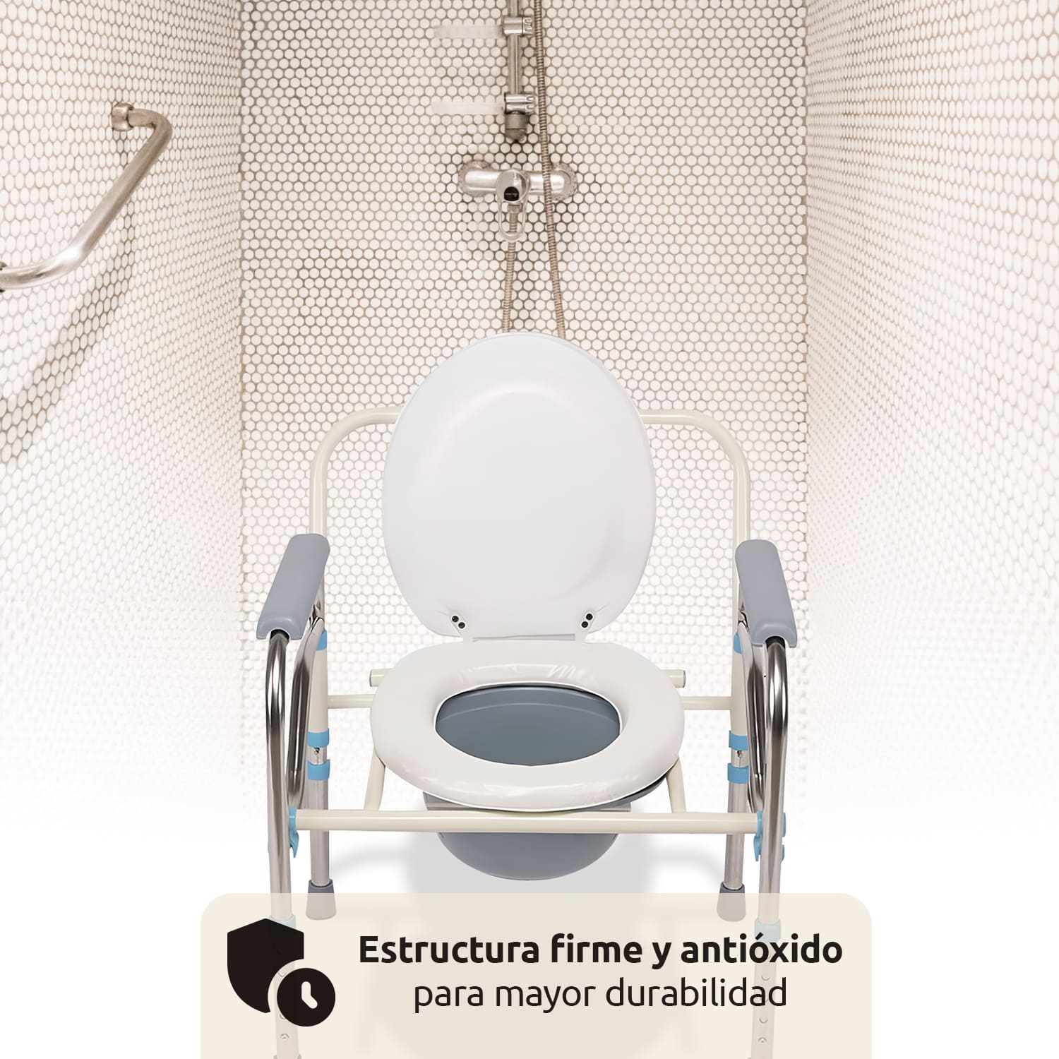 BAÑO INODORO WC PLEGABLE BARRA SILLA DUCHA DISCAPACITADO - 6