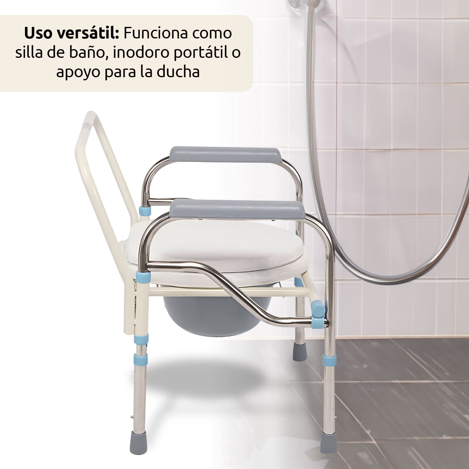 BAÑO INODORO WC PLEGABLE BARRA SILLA DUCHA DISCAPACITADO - 8