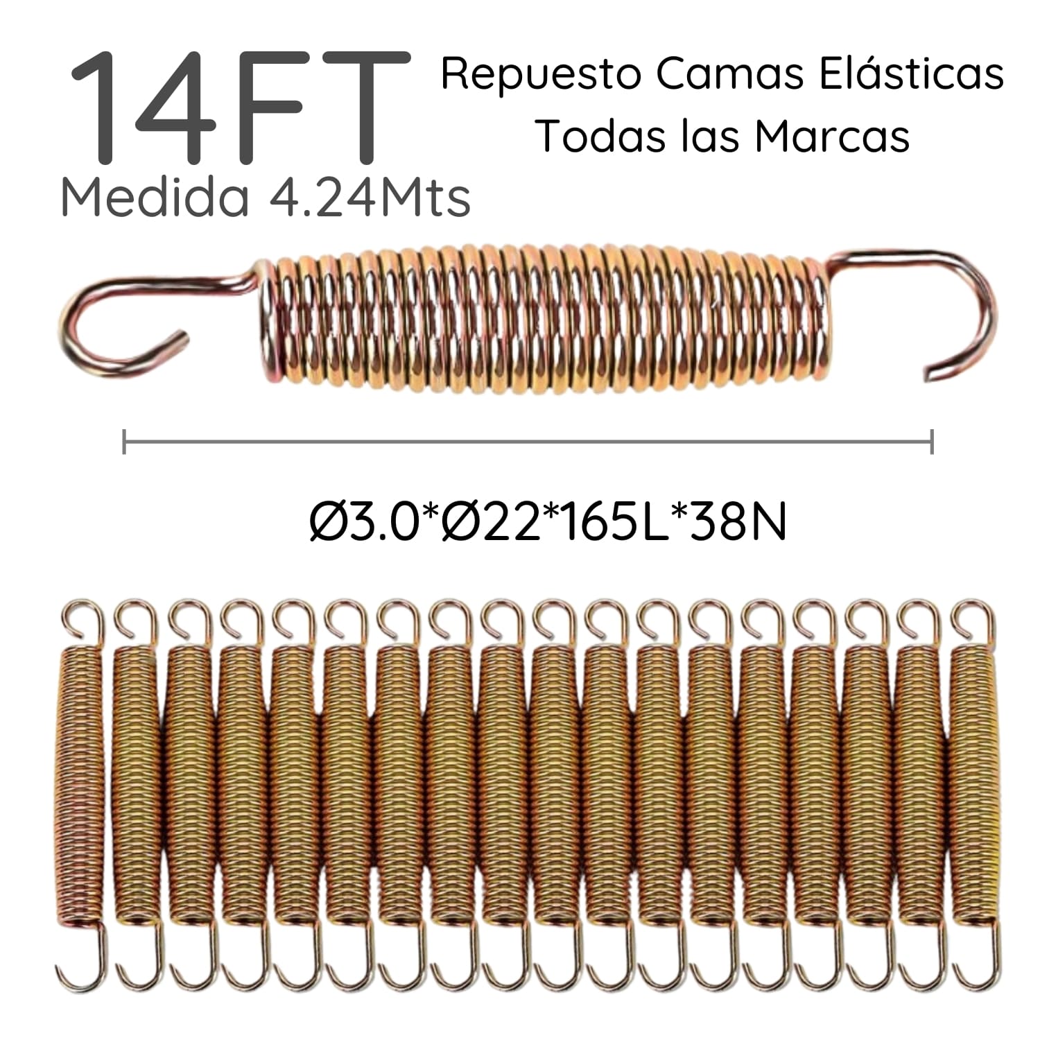 44 RESORTES PARA CAMAS ELÁSTICAS 14FT 4.26MTS GLOWUP - 2