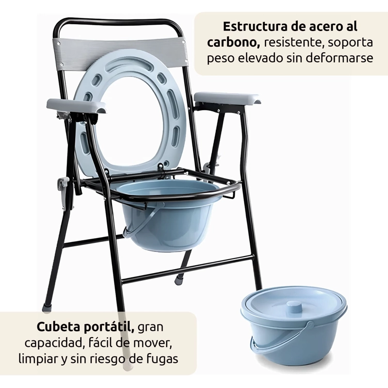 BAÑO PORTÁTIL ACQUI SILLA DUCHA PLEGABLE ADULTO - 4