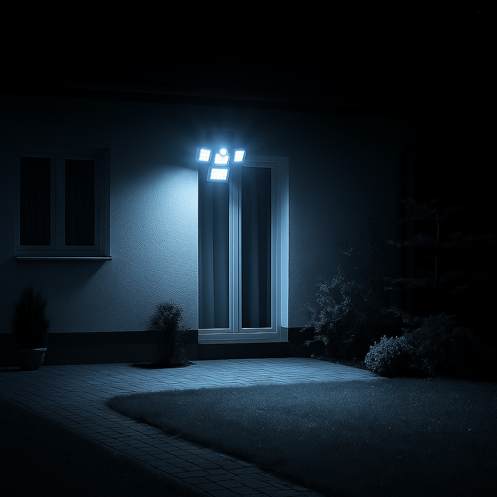 FOCO HOMECLAF LED SOLAR EXTERIOR LUZ FRÍA NEGRO - 9