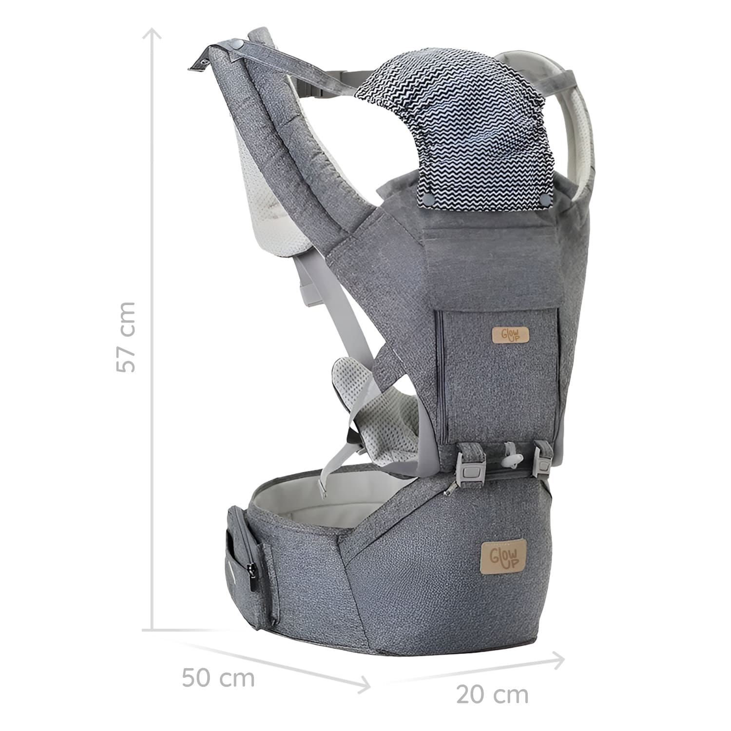 MOCHILA PORTABEBÉ ERGONÓMICO MULTIFUNCIONAL 6EN1 GLOWUP - 4