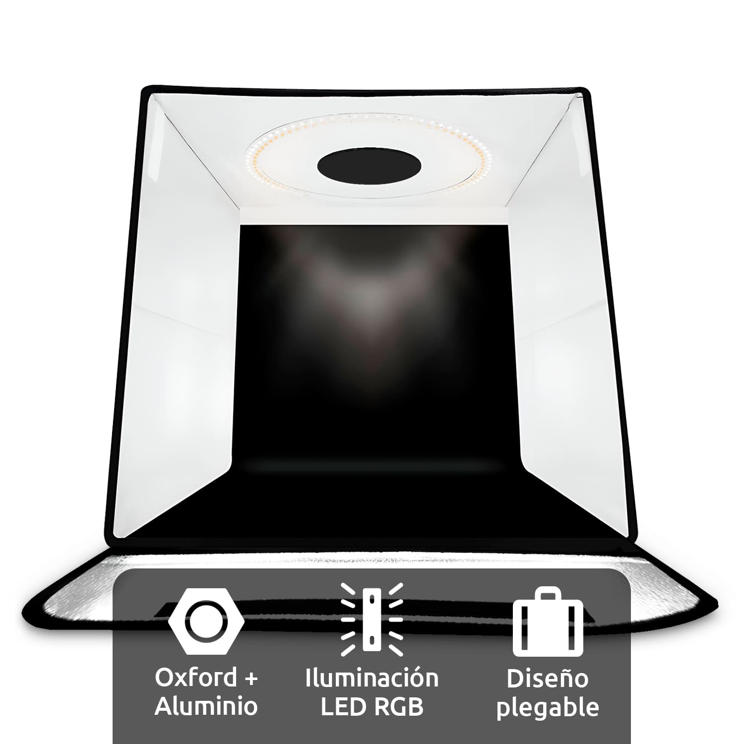 ESTUDIO FOTOGRÁFICO PORTÁTIL 40X40 LUZ LED FULL ACCESORIOS - 6