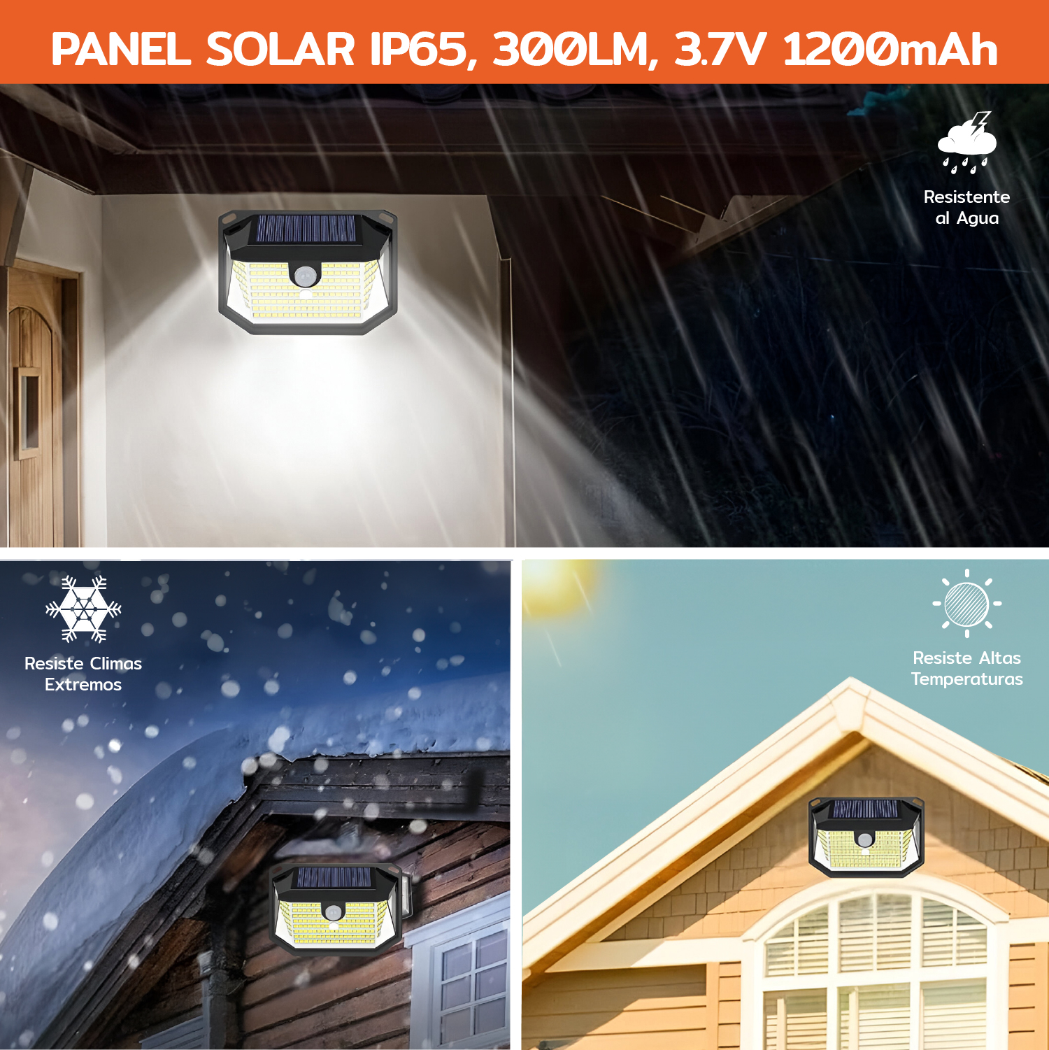 FOCO SOLAR 178 LED EXTERIOR CON SENSOR MOVIMIENTO HOMECLAF - 8
