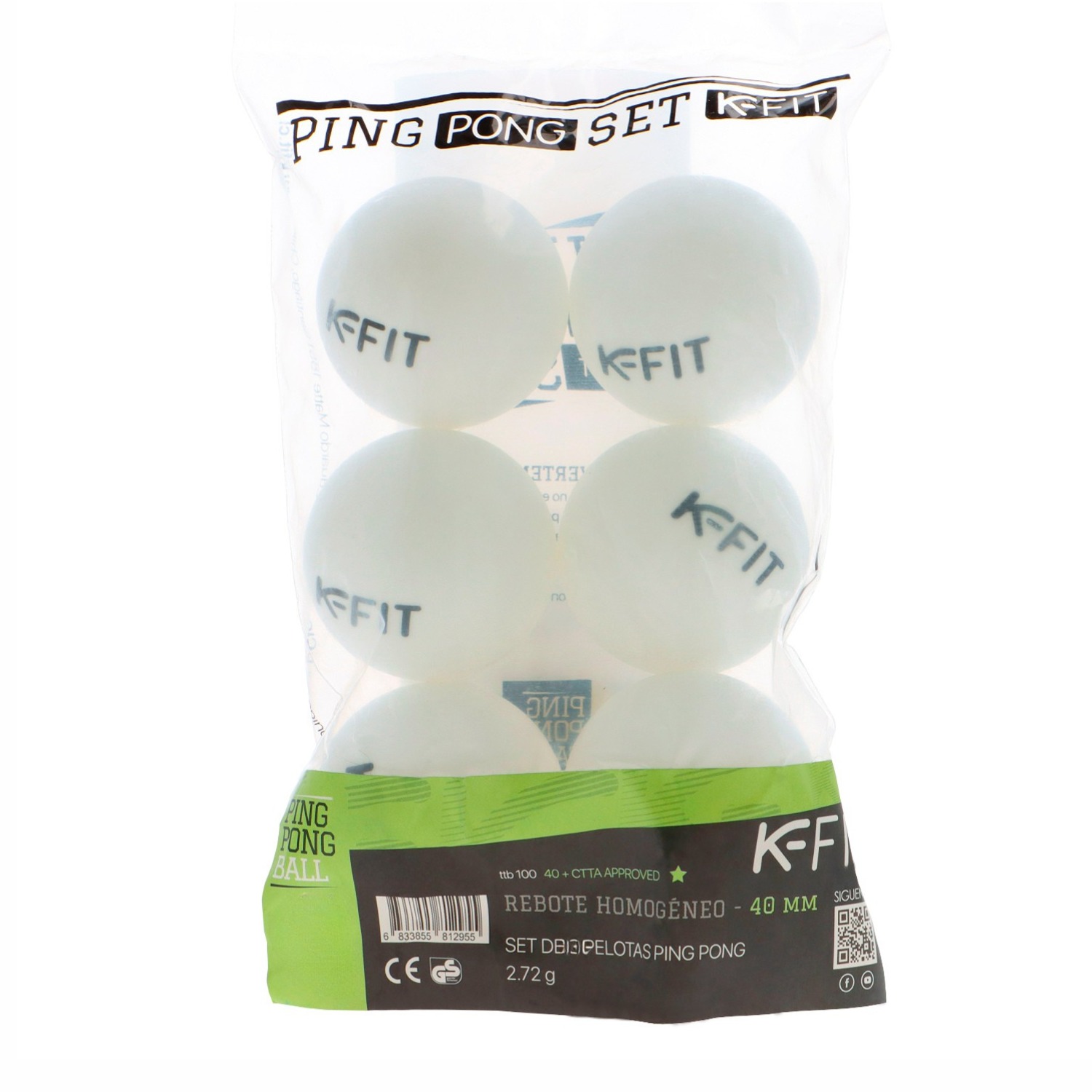 3 PELOTAS DE PING PONG TENIS DE MESA 100*40+ KFIT - 6