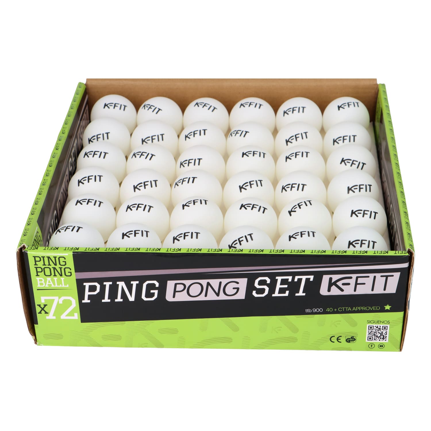 PACK 72 PELOTAS DE PING PONG TENIS DE MESA 100*40+ KFIT - 1