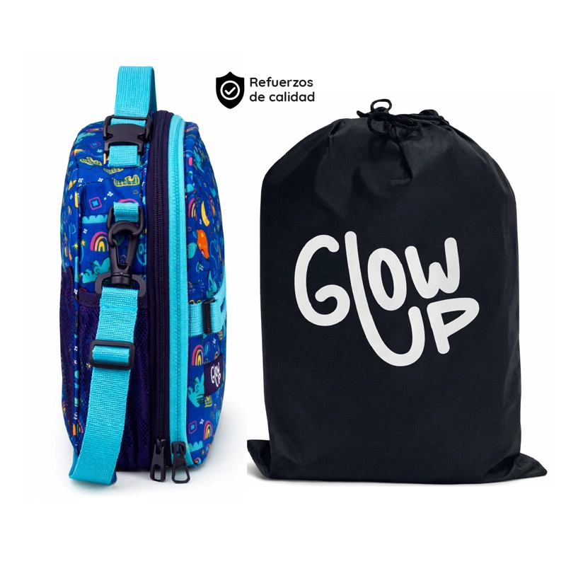 LONCHERA TÉRMICA NIÑO NIÑA BOLSO LUNCH + MORRAL GLOWUP - 3