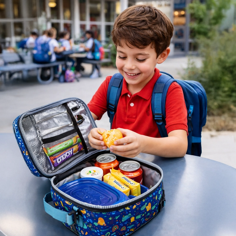 LONCHERA TÉRMICA NIÑO NIÑA BOLSO LUNCH + MORRAL GLOWUP - 8