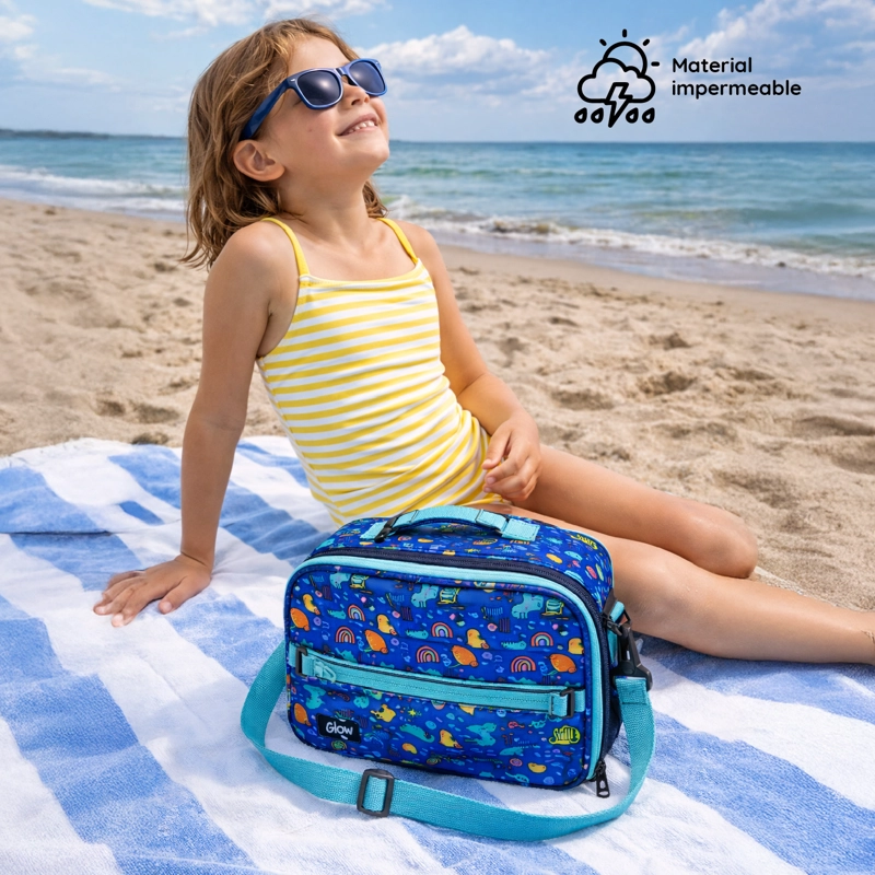 LONCHERA TÉRMICA NIÑO NIÑA BOLSO LUNCH + MORRAL GLOWUP - 9