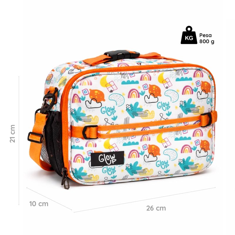 LONCHERA TÉRMICA NIÑO NIÑA BOLSO ALMUERZO + MORRAL GLOWUP - 2