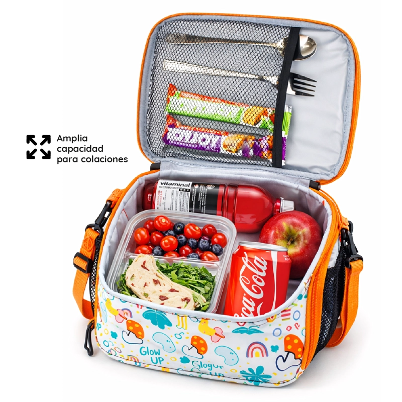 LONCHERA TÉRMICA NIÑO NIÑA BOLSO ALMUERZO + MORRAL GLOWUP - 3