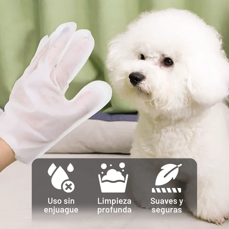 6 GUANTES DE LIMPIEZA PERROS GATOS CUIDADO ESTÉTICA PETWOOW - 9