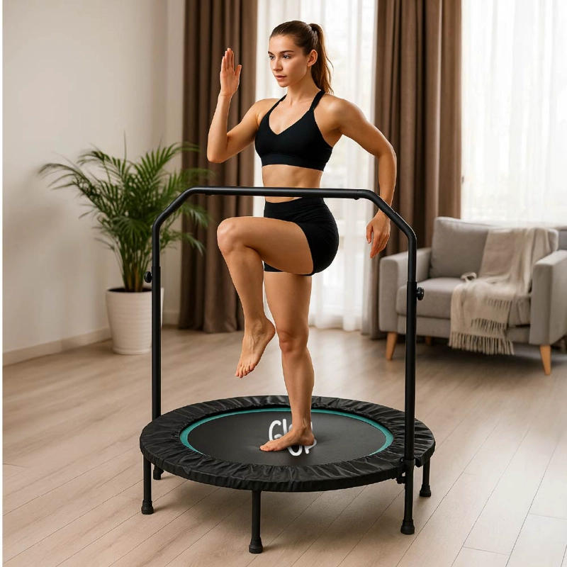 MINI TRAMPOLÍN 4 FT 1.2 MT AERÓBICO FITNESS YOGA Y JUEGOS GLOWUP - 10