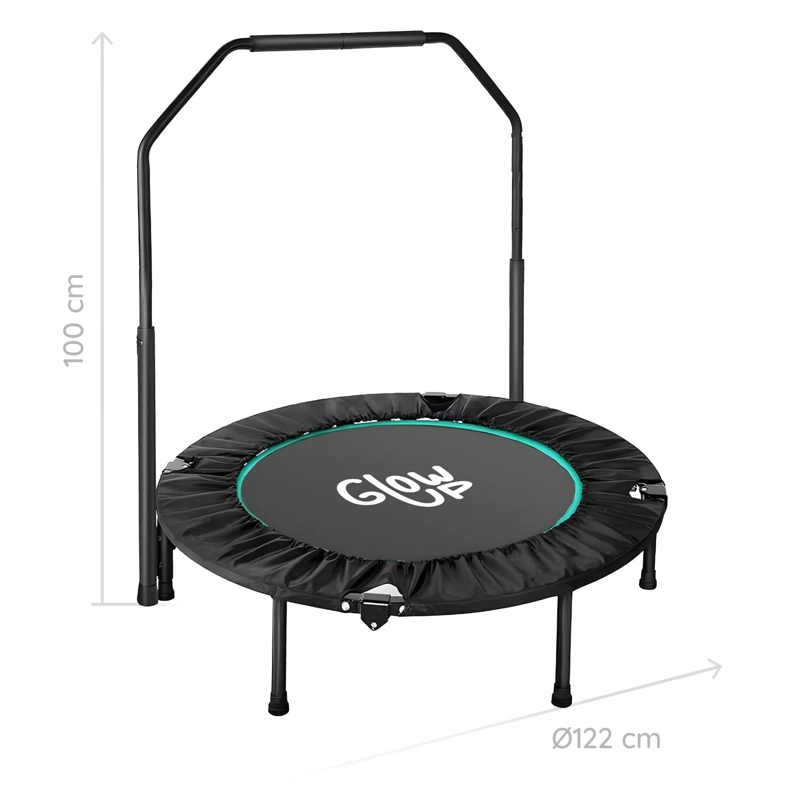 MINI TRAMPOLÍN 4 FT 1.2 MT AERÓBICO FITNESS YOGA Y JUEGOS GLOWUP - 2