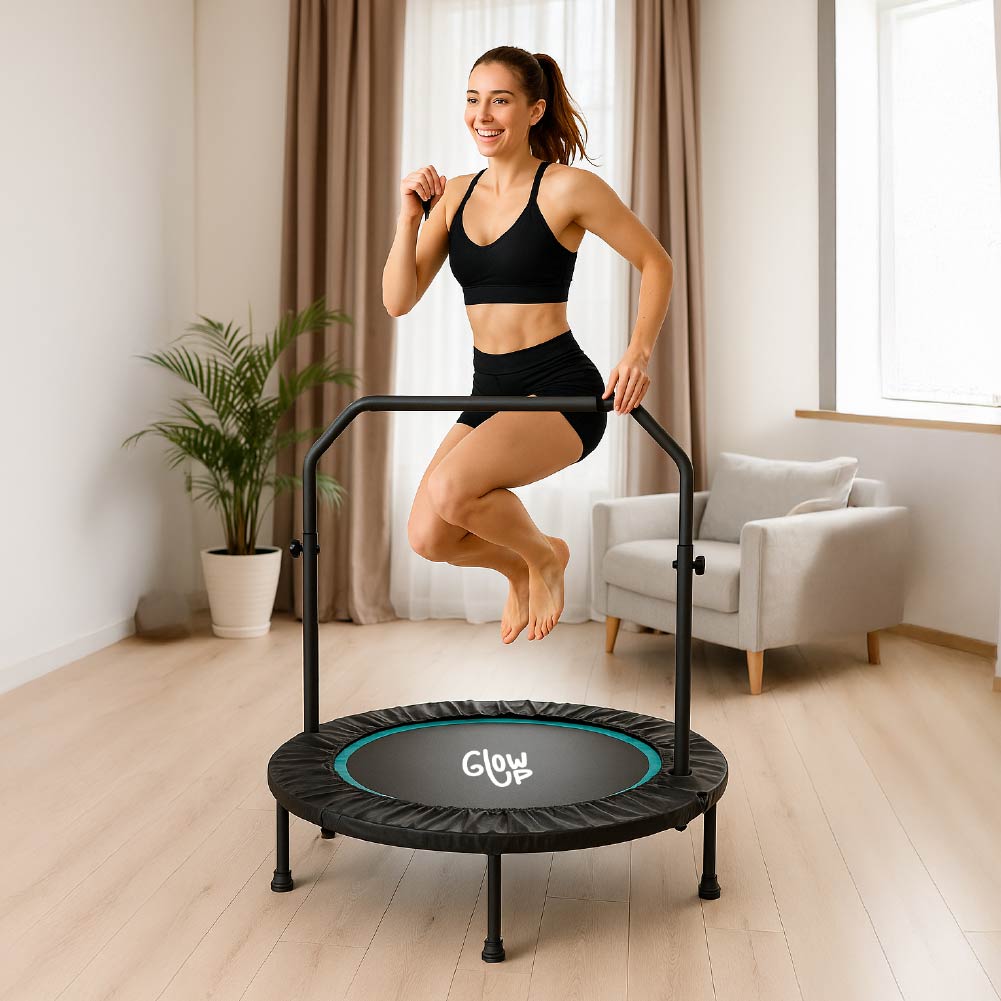 MINI TRAMPOLÍN 4 FT 1.2 MT AERÓBICO FITNESS YOGA Y JUEGOS GLOWUP - 9