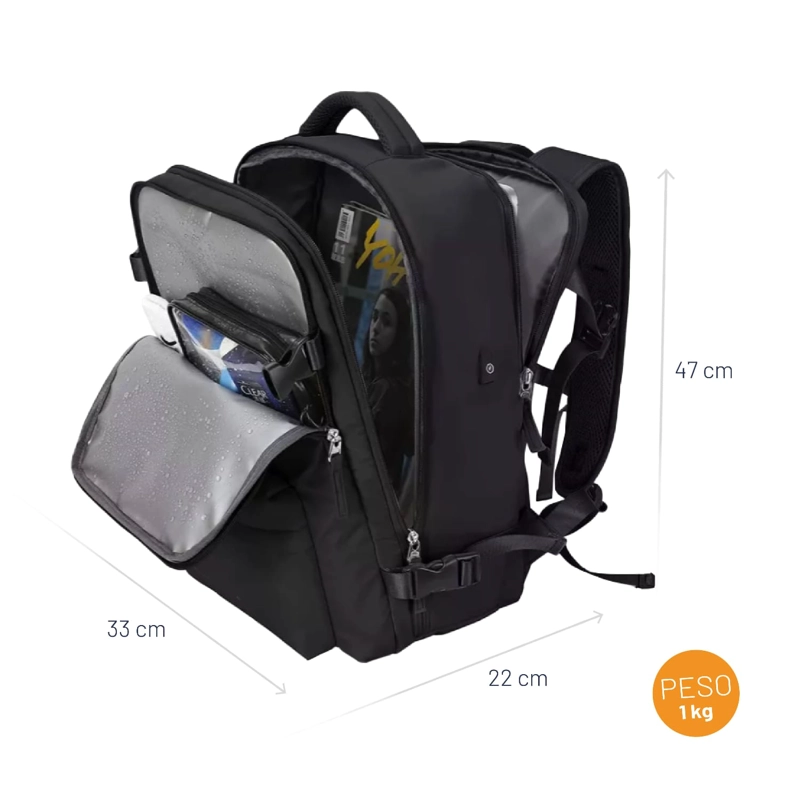 MOCHILA DE VIAJE MULTIUSO RESISTENTE IMPERMEABLE 40 LT MIGLÚ - 2