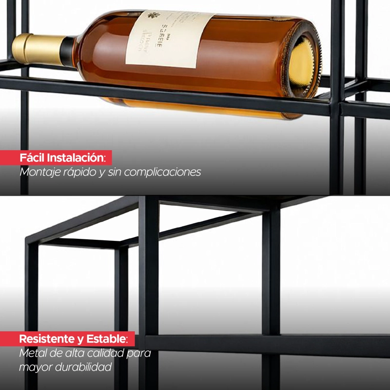 SOPORTE PARA BOTELLONES DE VINO HIERRO ALTA CALIDAD Y RESISTENCIA - 4