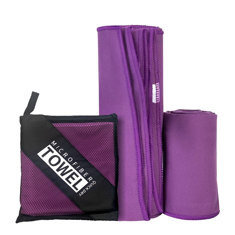 PACK DE 2 TOALLAS DE MICROFIBRA GRANDES DE SECADO RÁPIDO + ESTUCHE DE TELA MALLA K-FIT - 2