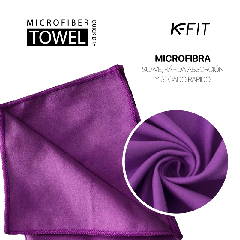 PACK DE 2 TOALLAS DE MICROFIBRA GRANDES DE SECADO RÁPIDO + ESTUCHE DE TELA MALLA K-FIT - 4