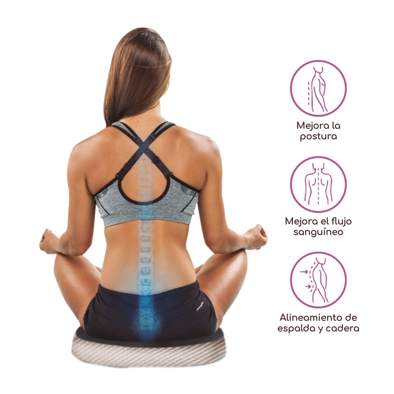 COJÍN ORTOPÉDICO ERGONÓMICO LUMBAR PARA SILLA SOPORTE ESPALDA ACQUI - 4