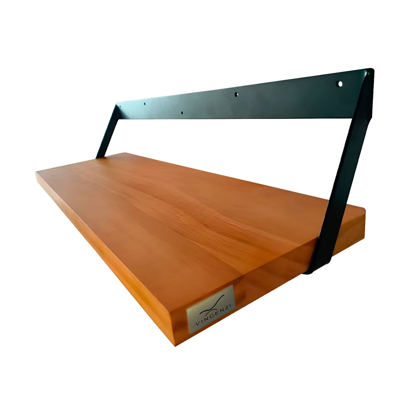 Pack 2 Repisas Madera y hierro de alta calidad 60x20cm de Pared - Vincenzi - 8