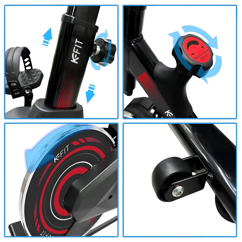 BICICLETA ESTÁTICA SPINNING PROFESIONAL FITNESS STRONG K-FIT - 8