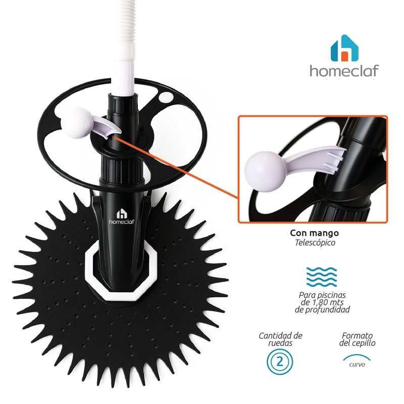 LIMPIADOR AUTOMÁTICO DE PISCINAS 51 CM CLEANPOOLER HOMECLAF - 6