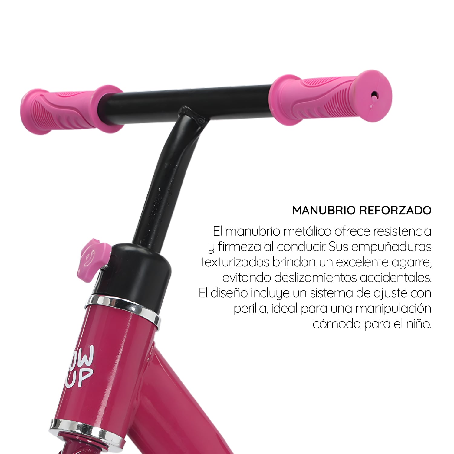 BICICLETA DE EQUILIBRIO INFANTIL MIKI ROSADA GLOWUP - 3