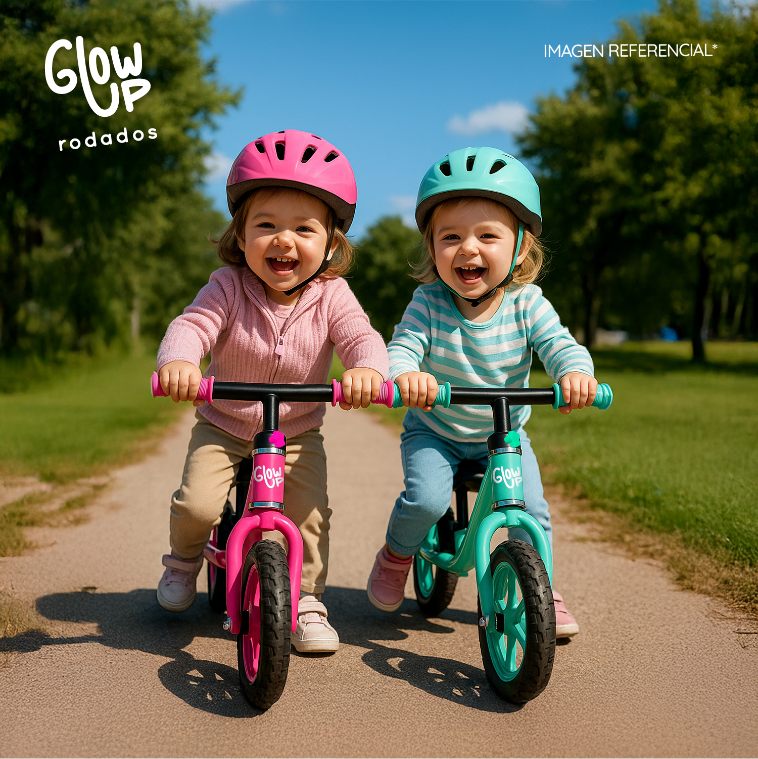 BICICLETA DE EQUILIBRIO INFANTIL MIKI ROSADA GLOWUP - 6