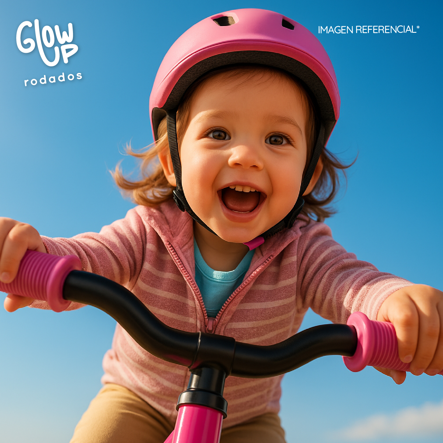 BICICLETA DE EQUILIBRIO INFANTIL MIKI ROSADA GLOWUP - 7
