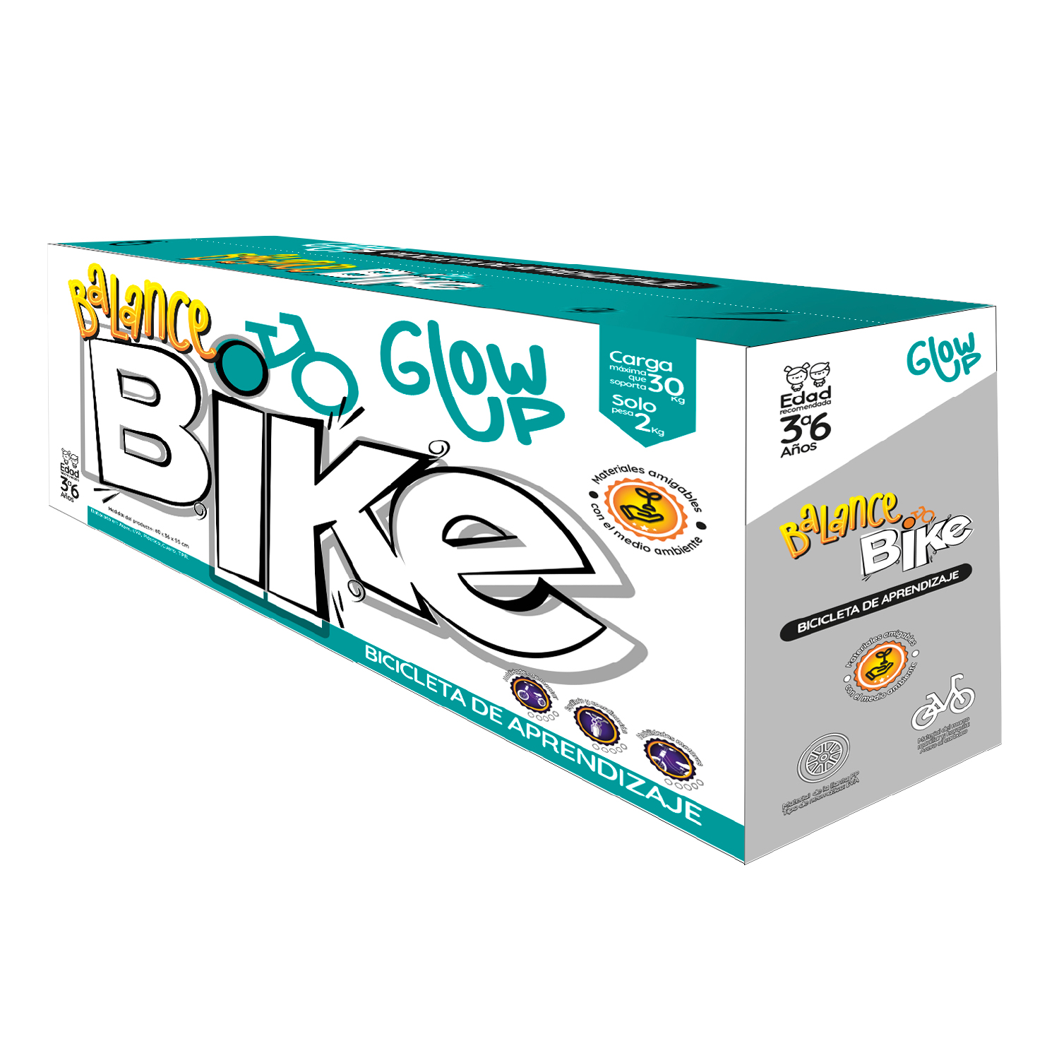 BICICLETA DE EQUILIBRIO INFANTIL MIKI ROSADA GLOWUP - 9