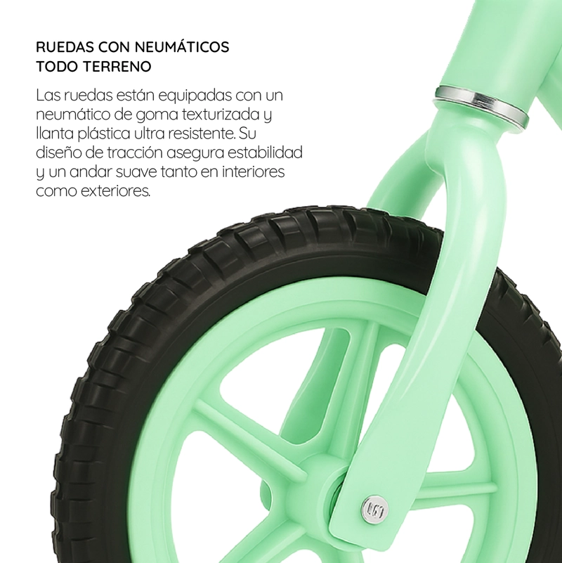 BICICLETA DE EQUILIBRIO INFANTIL VERDE LUCA GLOWUP - 5