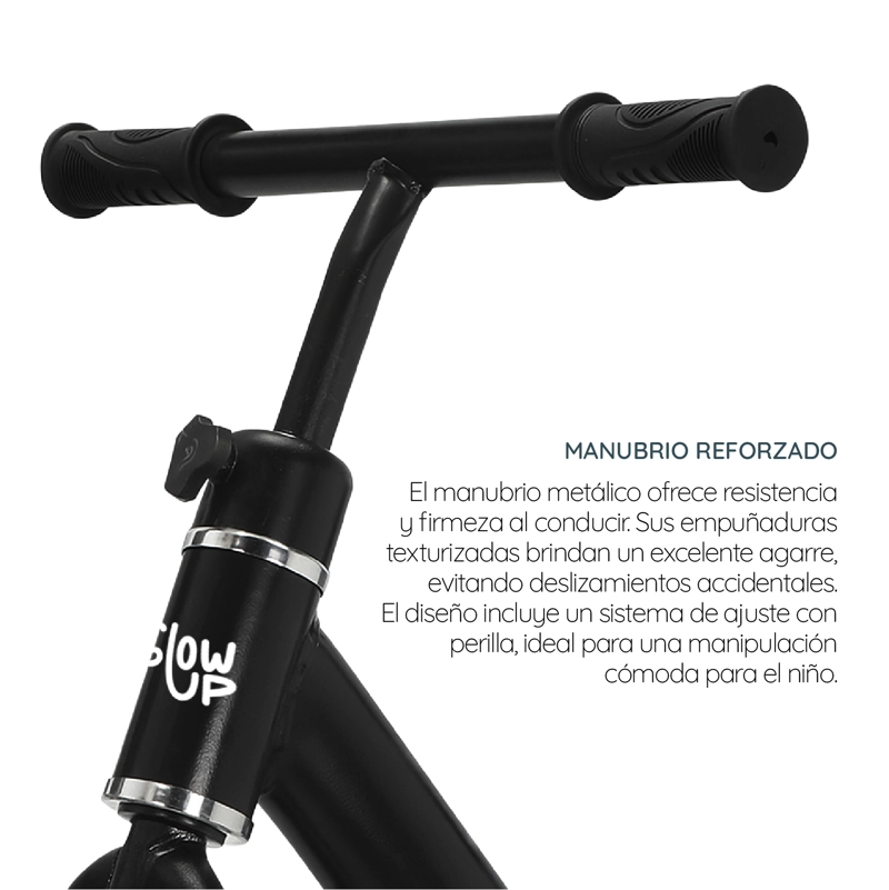 BICICLETA DE EQUILIBRIO INFANTIL ZIRO EN COLOR NEGRO GLOWUP - 3