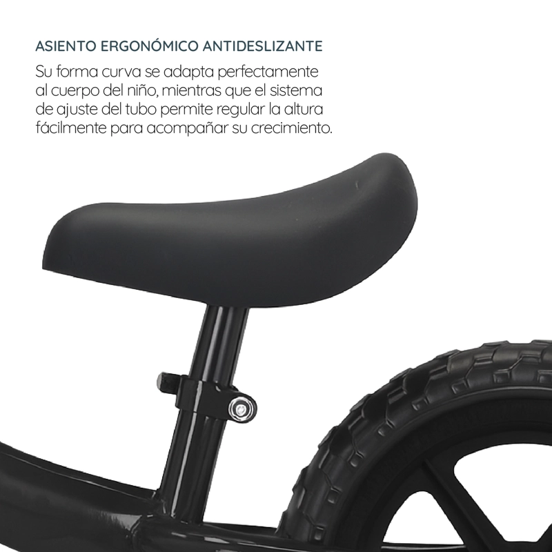 BICICLETA DE EQUILIBRIO INFANTIL ZIRO EN COLOR NEGRO GLOWUP - 4