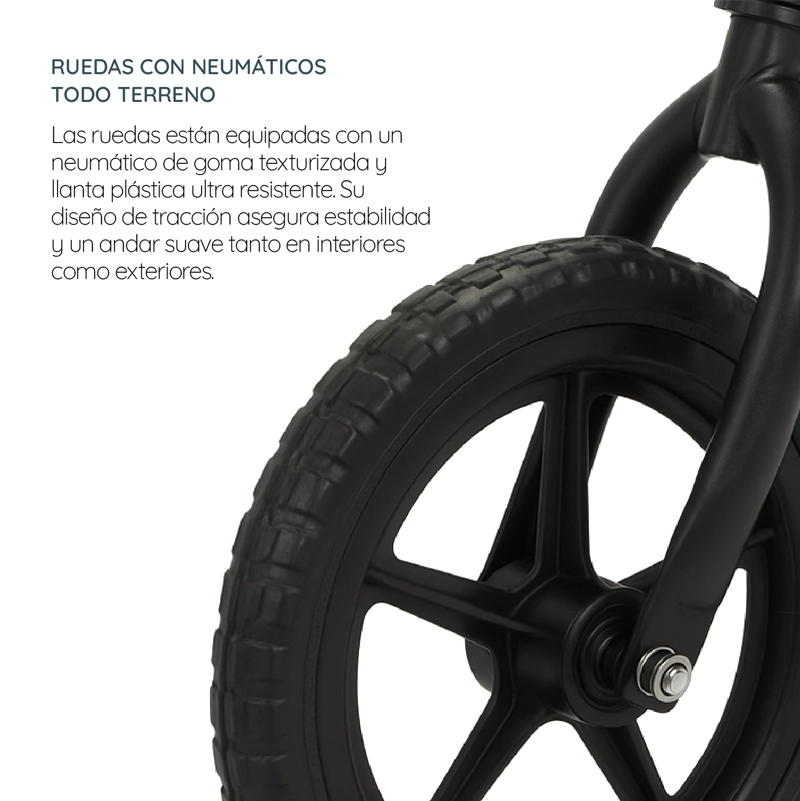 BICICLETA DE EQUILIBRIO INFANTIL ZIRO EN COLOR NEGRO GLOWUP - 5