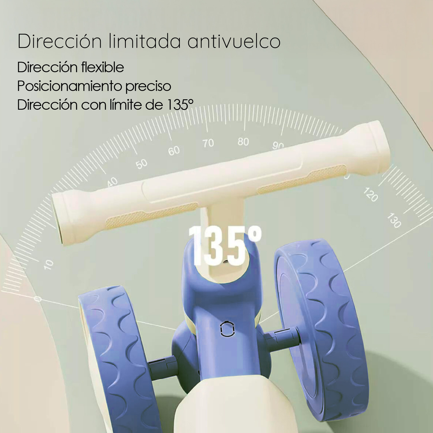 TRICICLO INFANTIL DE 4 RUEDAS FIORI AZUL GLOWUP - 3