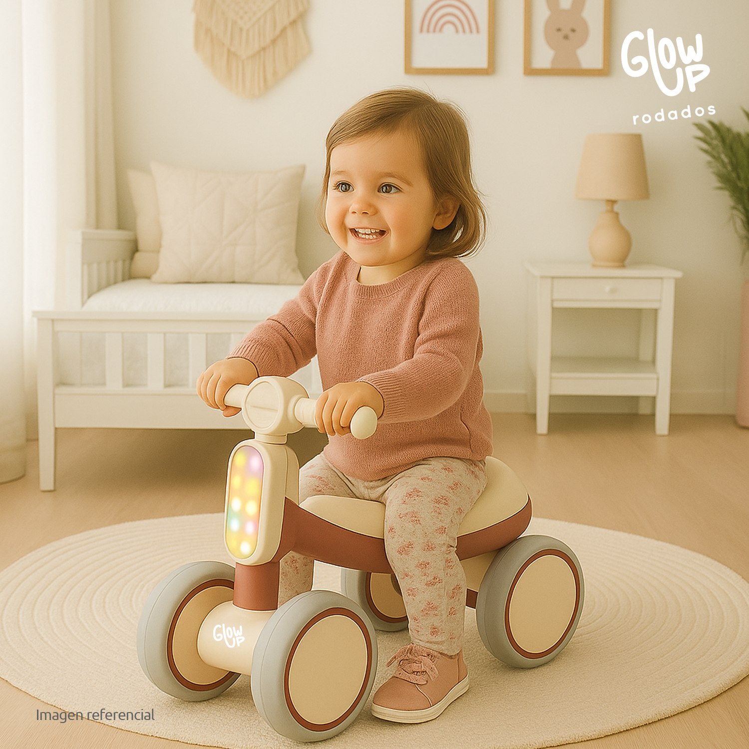 Cuatriciclo Infantil con Luz y Sonido Bambi Bordó GlowUp - 6