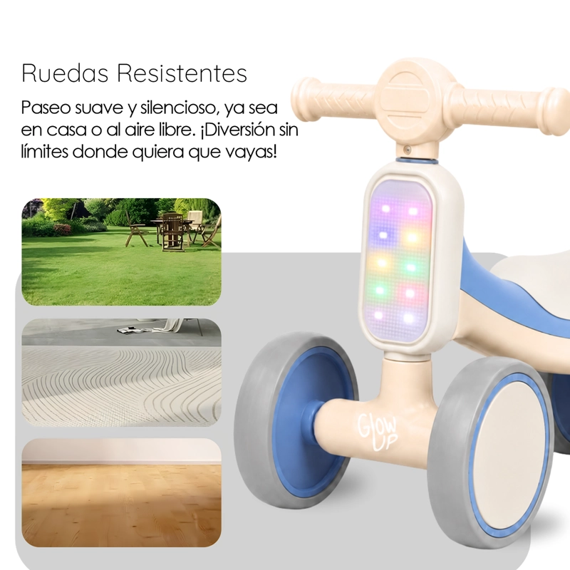 Cuatriciclo Infantil con Luz y Sonido Bambi Azul GlowUp - 5
