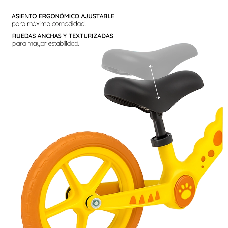 BICICLETA DE EQUILIBRIO INFANTIL SHGAT GIRA EN COLOR AMARILLO GLOWUP - 3