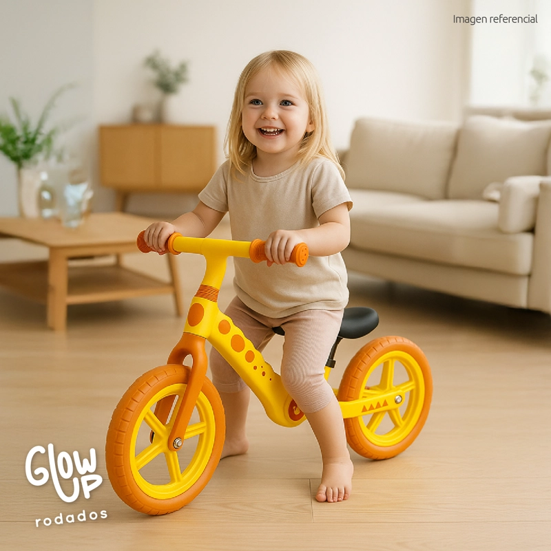 BICICLETA DE EQUILIBRIO INFANTIL SHGAT GIRA EN COLOR AMARILLO GLOWUP - 8
