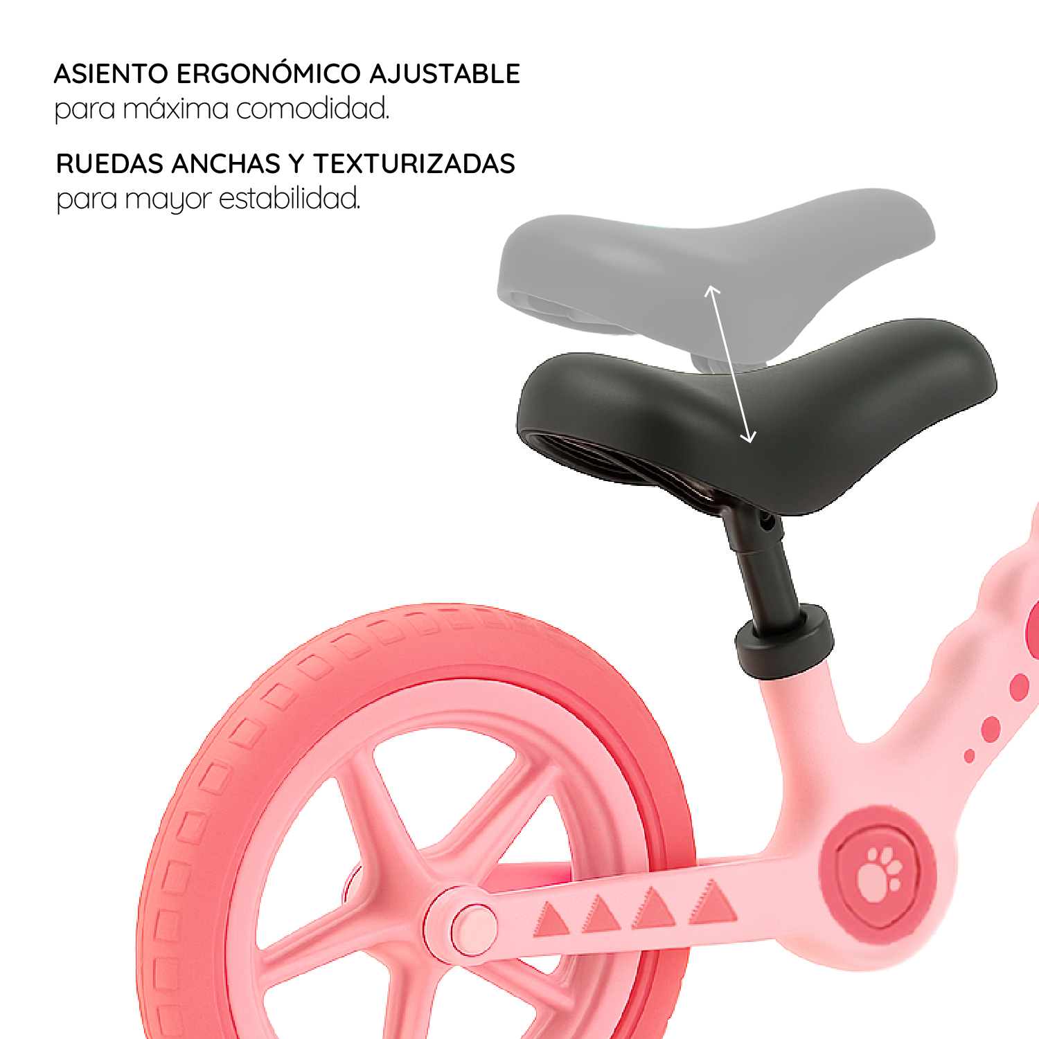 BICICLETA DE EQUILIBRIO INFANTIL SHGAT KOA ROSADA GLOWUP - 3