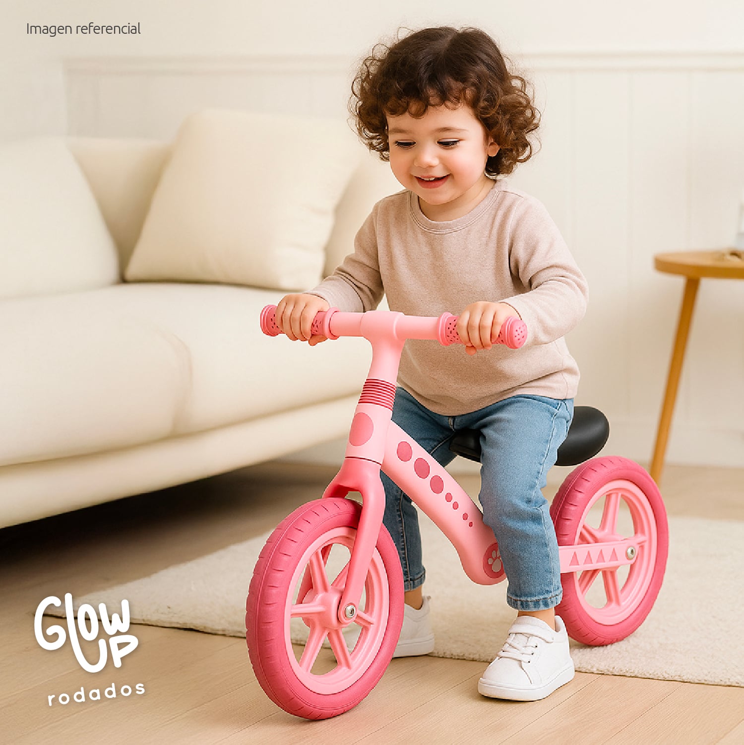 BICICLETA DE EQUILIBRIO INFANTIL SHGAT KOA ROSADA GLOWUP - 6