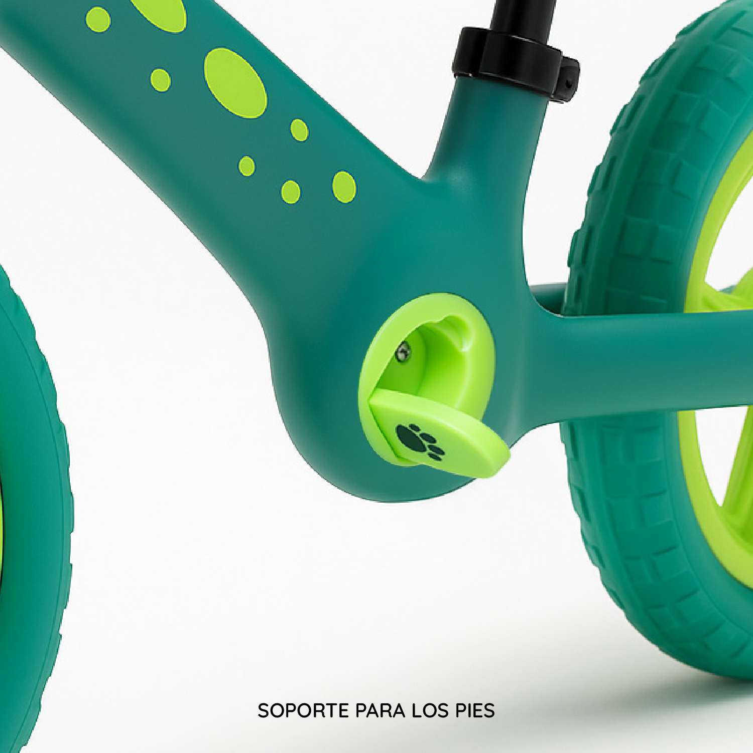 BICICLETA DE EQUILIBRIO INFANTIL SHGAT DINO VERDE GLOWUP - 4