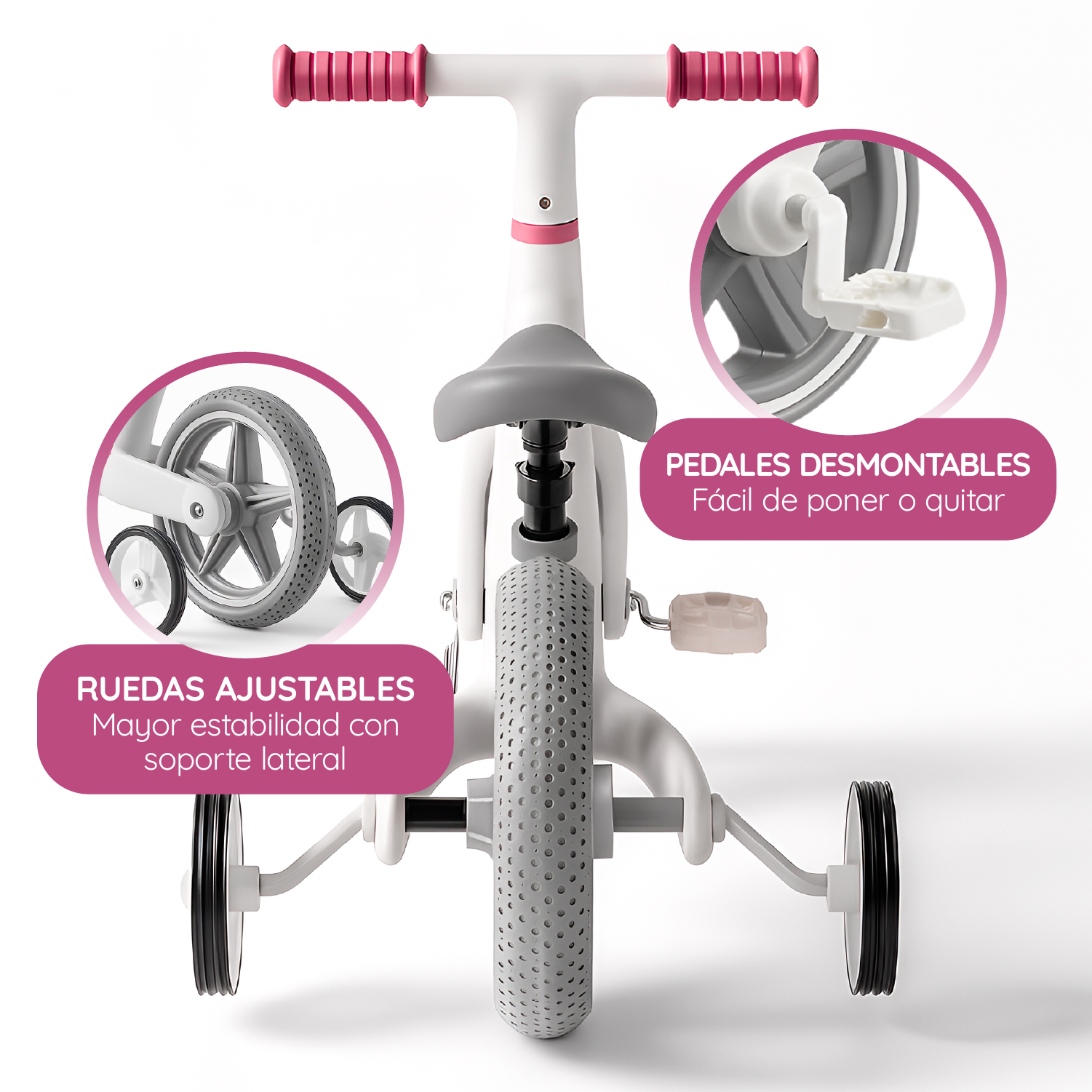 BICICLETA APRENDIZAJE NIÑO Y NIÑA WANYU AURA LUZ LED GLOWUP - 4