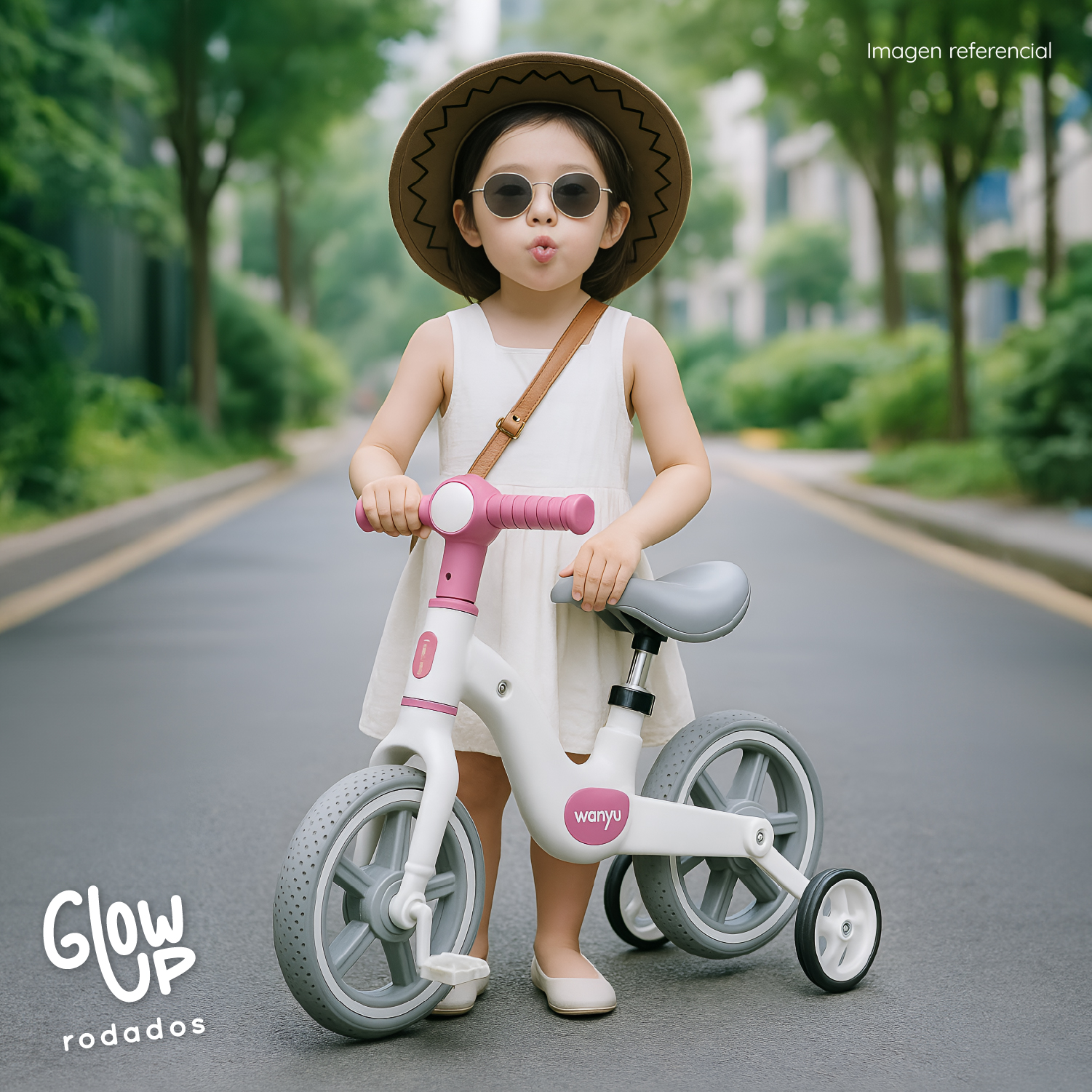 BICICLETA APRENDIZAJE NIÑO Y NIÑA WANYU AURA LUZ LED GLOWUP - 7