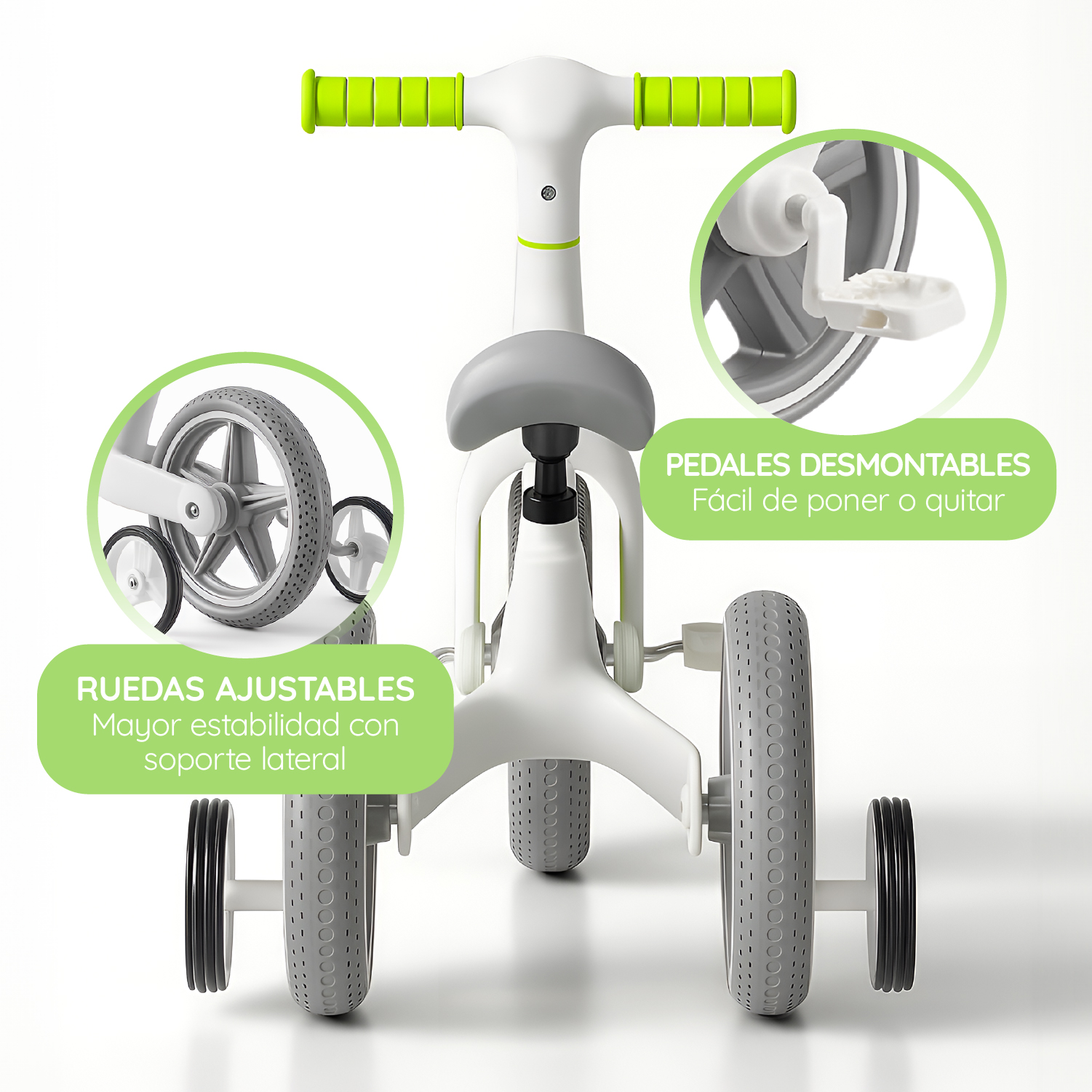 BICICLETA APRENDIZAJE NIÑO Y NIÑA WANYU LUMEN LUZ LED GLOWUP - 4