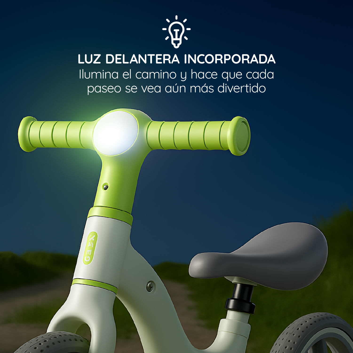 BICICLETA APRENDIZAJE NIÑO Y NIÑA WANYU LUMEN LUZ LED GLOWUP - 6