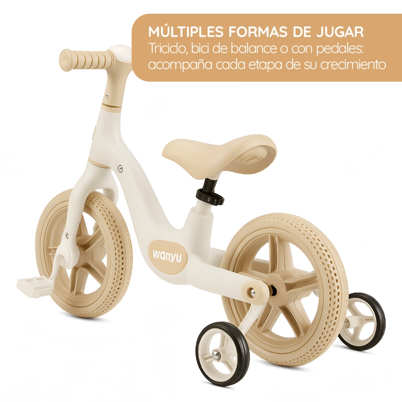 BICICLETA APRENDIZAJE NIÑO Y NIÑA WANYU HALO LUZ LED GLOWUP - 5
