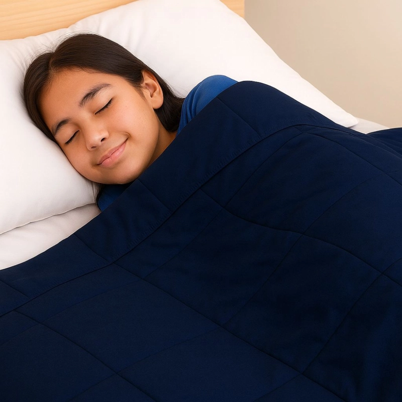 MANTA DE GRAVEDAD NIÑOS AZUL 1.4K 122x92 CM MANTA DE PESO - 1