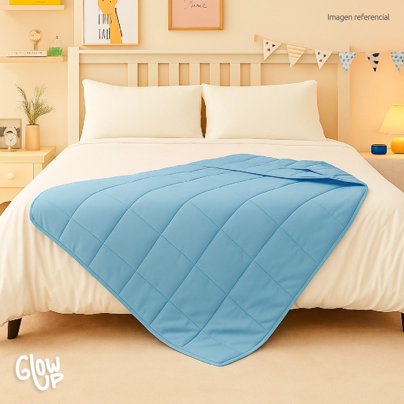 MANTA DE GRAVEDAD NIÑOS CELESTE 2.3K 122x92 CM MANTA DE PESO - 7
